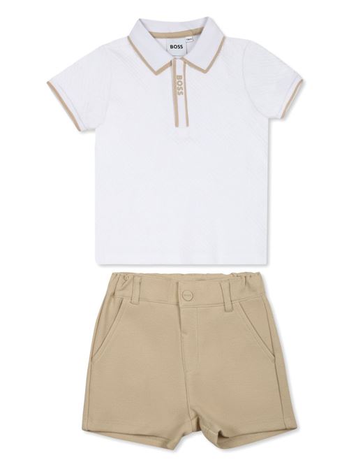 Set neonato polo e bermuda BOSS KIDS | J5221210P